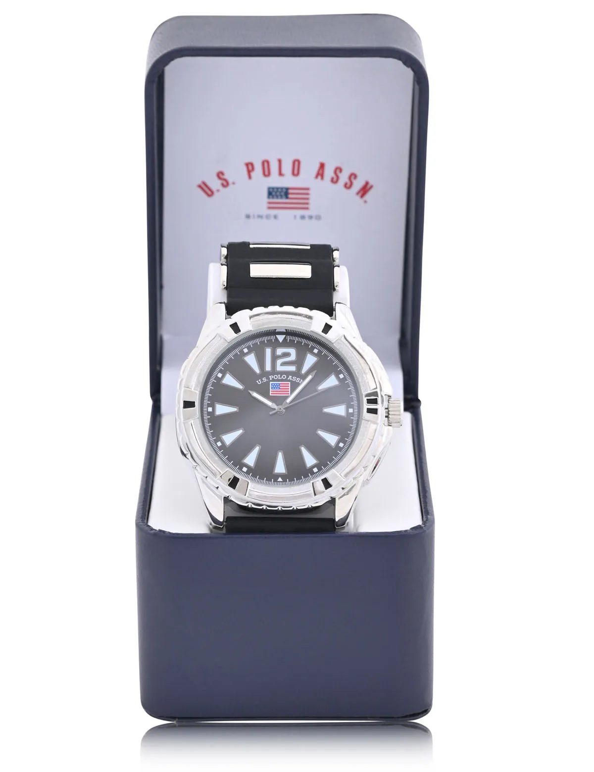 MEN'S SILVER AND BLACK ANALOG WATCH sold by U.S. Polo Assn. product image thumbnail 2