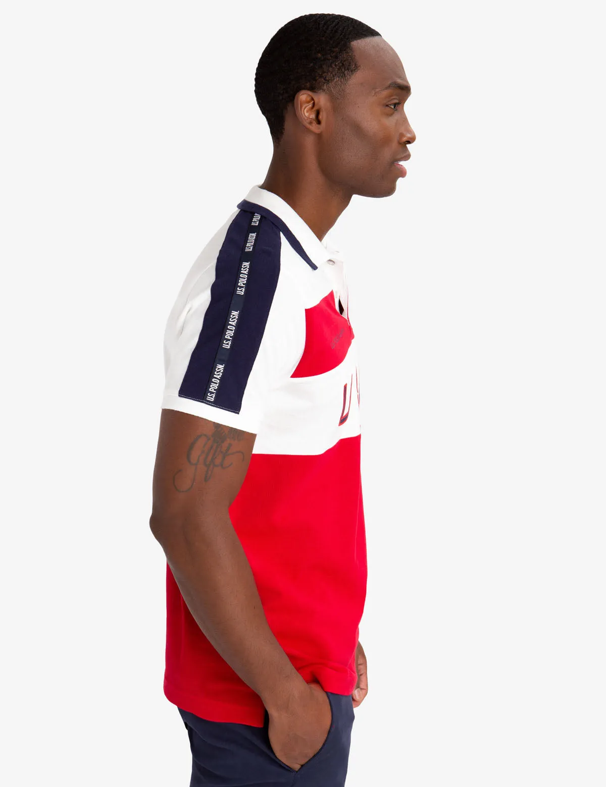 USPA FELT PATCH COLORBLOCK POLO SHIRT sold by U.S. Polo Assn. product image thumbnail 3