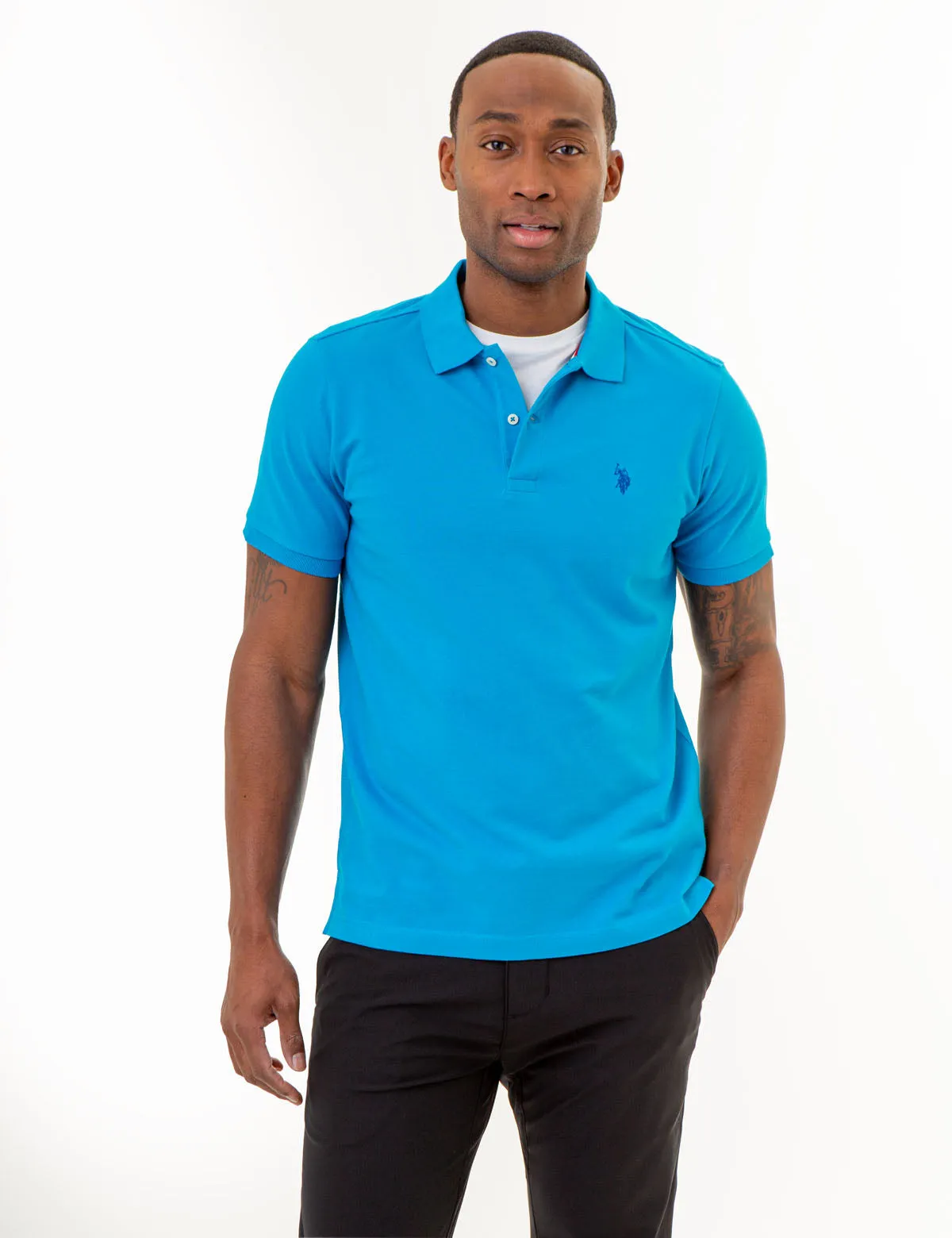 SLIM FIT SOLID PIQUE POLO SHIRT sold by U.S. Polo Assn.