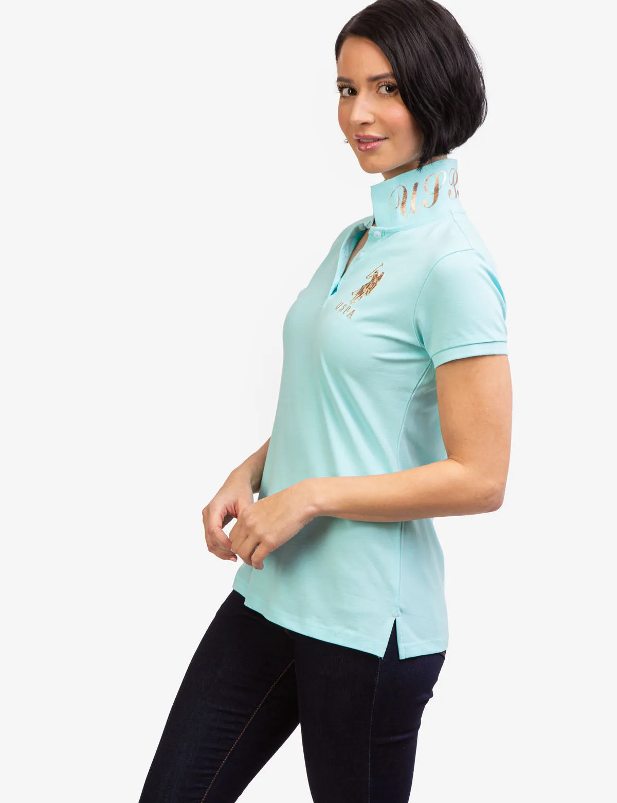 USPA METALLIC PRINT POLO SHIRT sold by U.S. Polo Assn. product image thumbnail 3