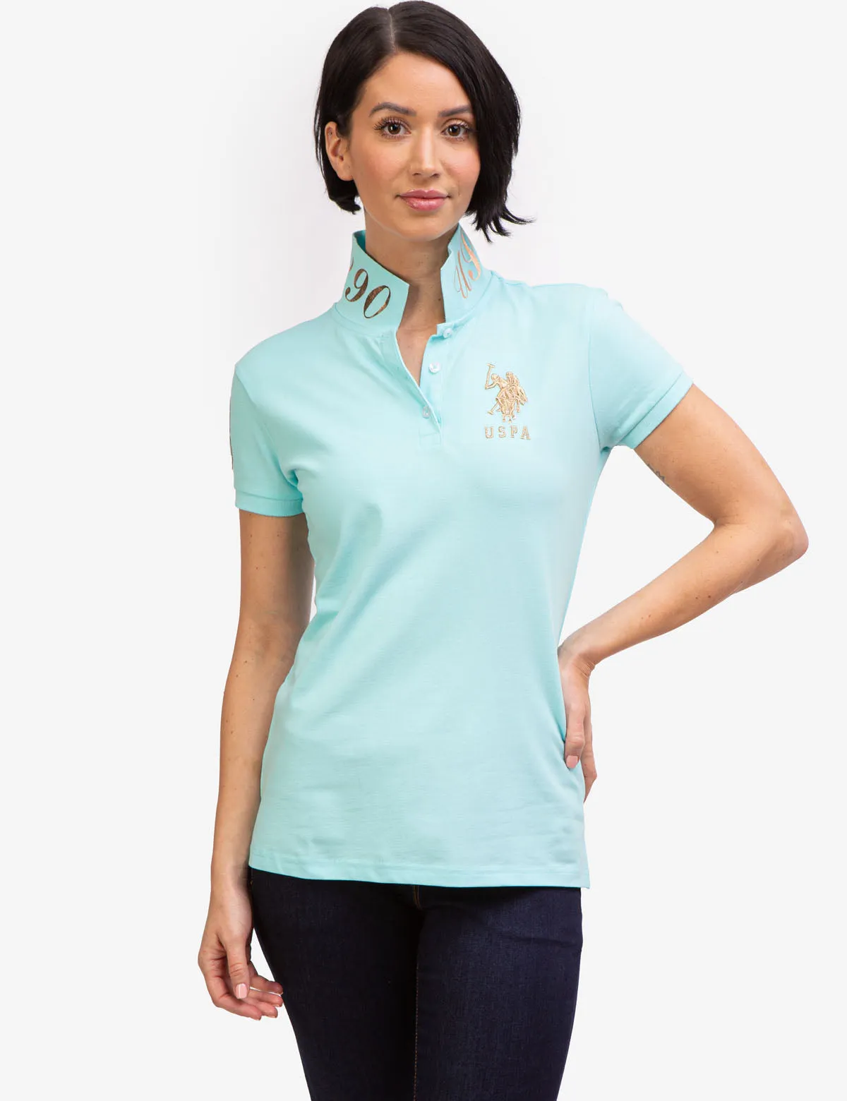 USPA METALLIC PRINT POLO SHIRT sold by U.S. Polo Assn. product image thumbnail 2
