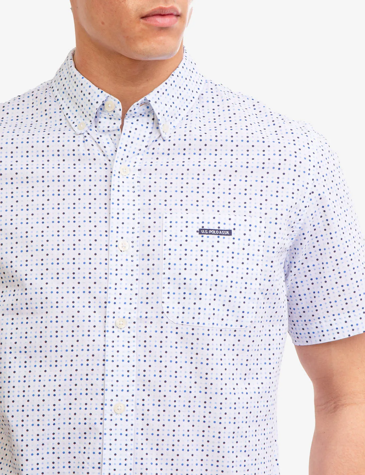 MULTI DOT SLUB POPLIN SHIRT sold by U.S. Polo Assn. product image thumbnail 2