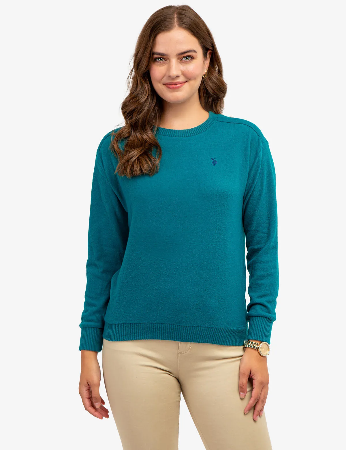 SOFT LONG SLEEVE CREW NECK HACCI TOP sold by U.S. Polo Assn. product image thumbnail 4