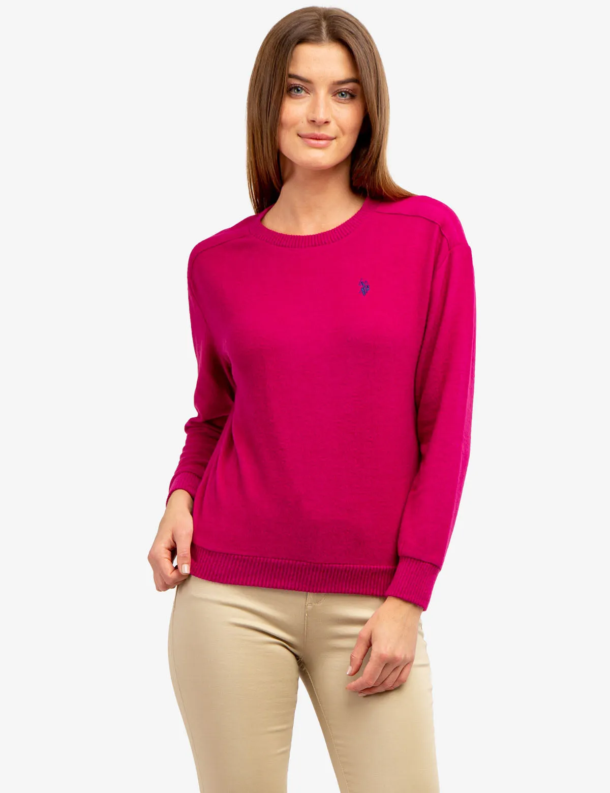 SOFT LONG SLEEVE CREW NECK HACCI TOP sold by U.S. Polo Assn. product image thumbnail 3