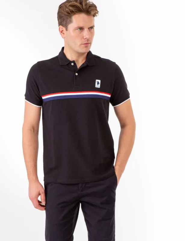 PIECED SIGNATURE STRIPE PIQUE POLO SHIRT sold by U.S. Polo Assn.