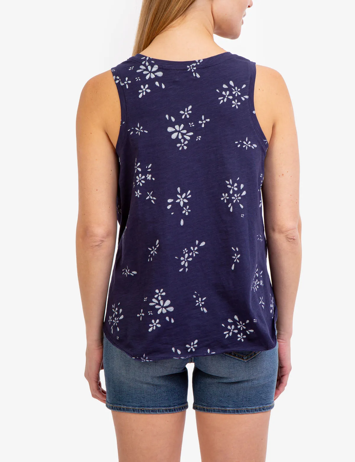 FLORAL V-NECK FRONT TIE TANK TOP sold by U.S. Polo Assn. product image thumbnail 4