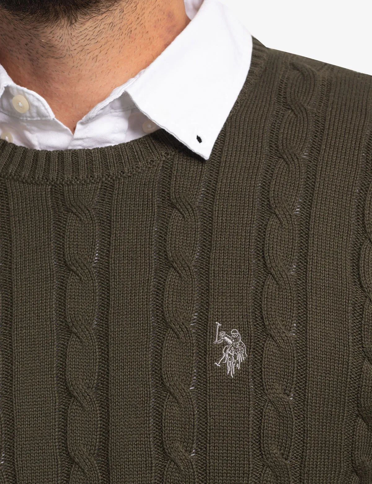 CABLE CREW NECK SWEATER sold by U.S. Polo Assn. product image thumbnail 4