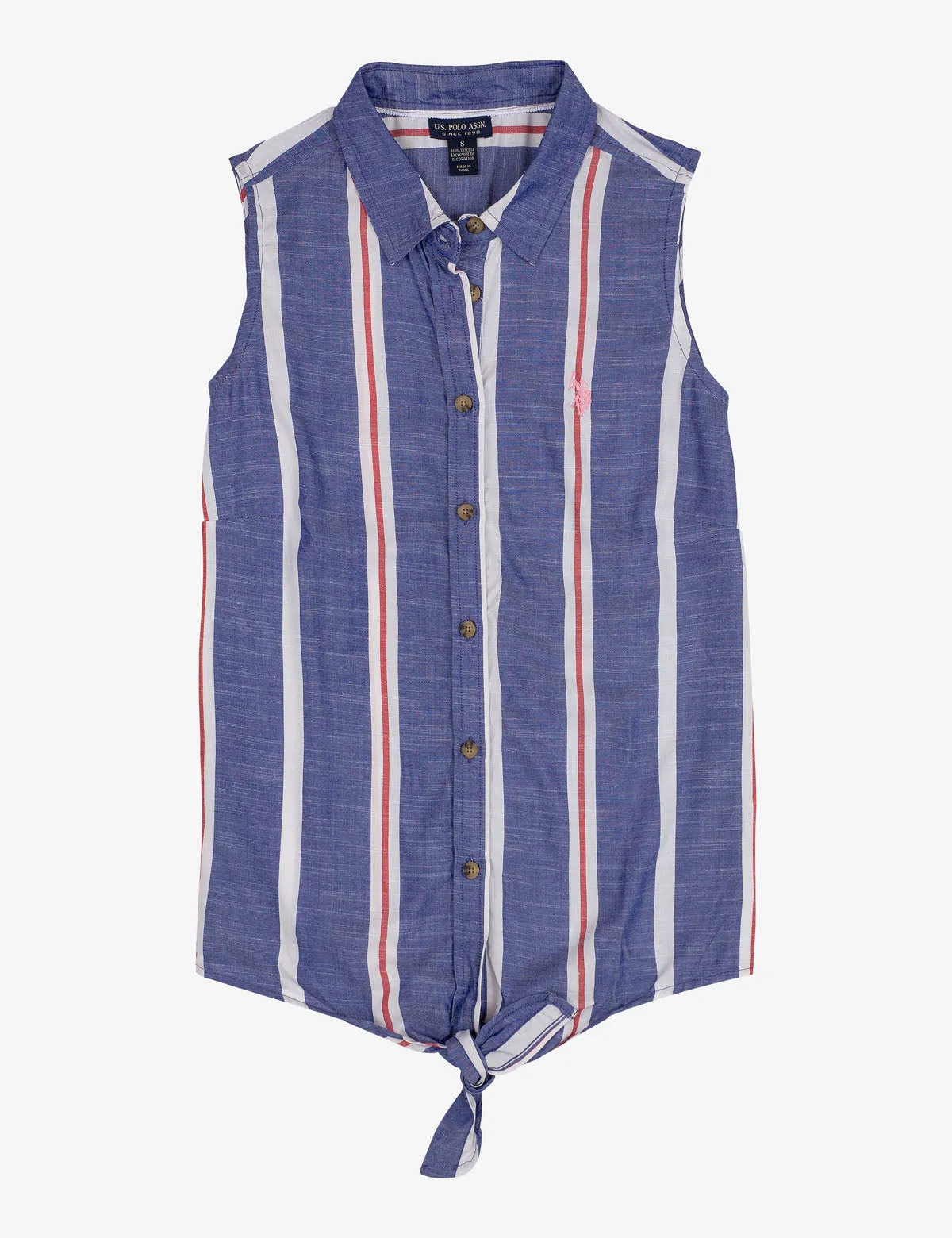STRIPED TIE FRONT SHIRT sold by U.S. Polo Assn.