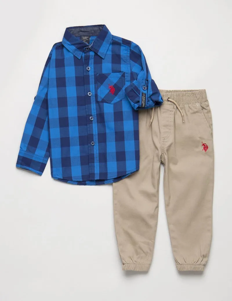 Boys 2 Piece Set - Shirt & Joggers sold by U.S. Polo Assn. product image thumbnail 2