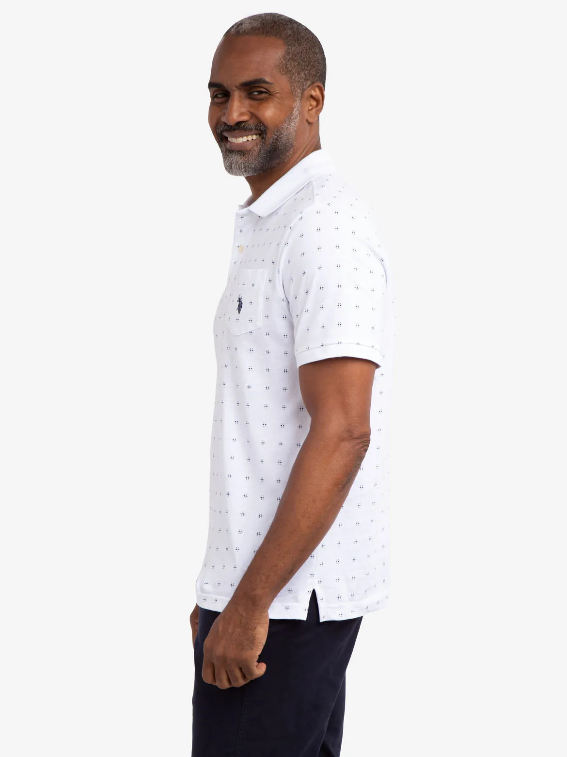 ALL OVER PRINTED PIQUE POLO SHIRT sold by U.S. Polo Assn. product image thumbnail 4