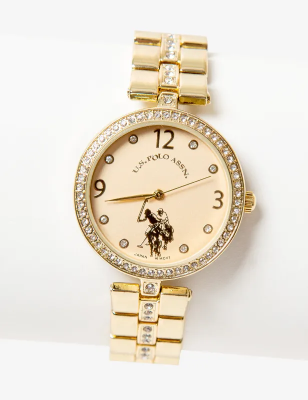 LADIES GOLDTONE BRACELET WATCH sold by U.S. Polo Assn.