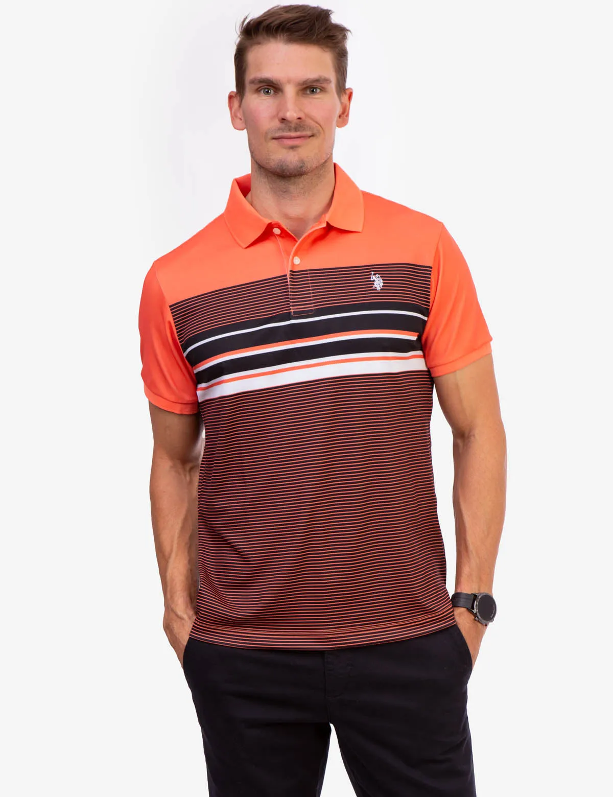 INTERLOCK ENGINEERED PRINT POLO SHIRT sold by U.S. Polo Assn. product image thumbnail 4