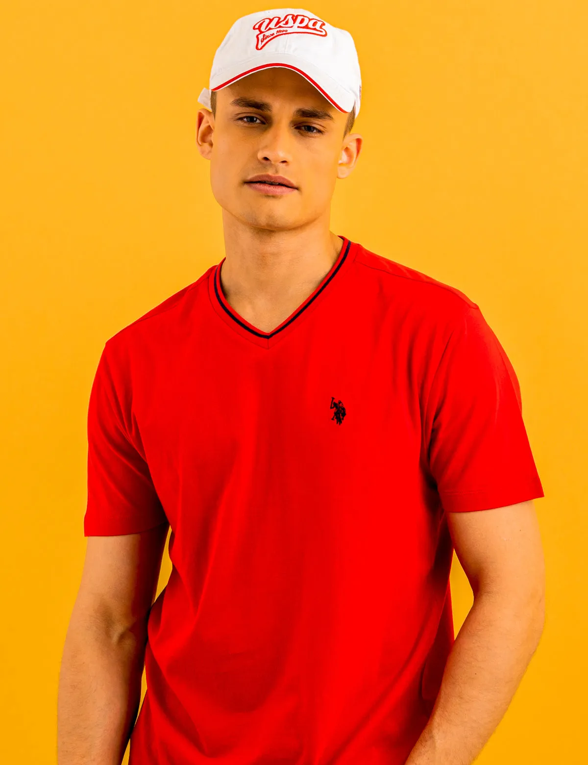 TIPPED V-NECK JERSEY T-SHIRT sold by U.S. Polo Assn. product image thumbnail 2