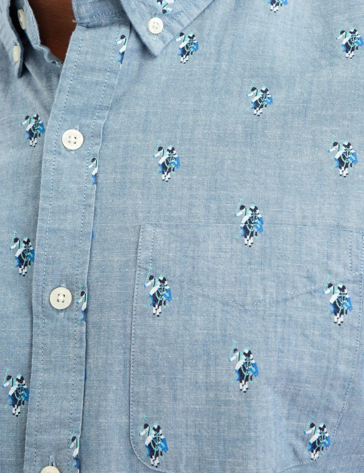 ALL OVER LOGO PRINT SHORT SLEEVE SHIRT sold by U.S. Polo Assn. product image thumbnail 5