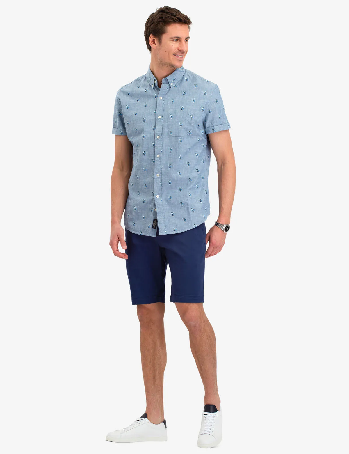 ALL OVER LOGO PRINT SHORT SLEEVE SHIRT sold by U.S. Polo Assn. product image thumbnail 2