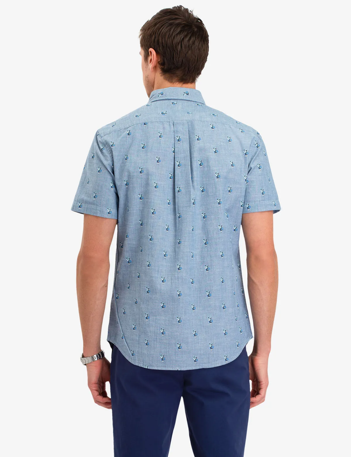 ALL OVER LOGO PRINT SHORT SLEEVE SHIRT sold by U.S. Polo Assn. product image thumbnail 4