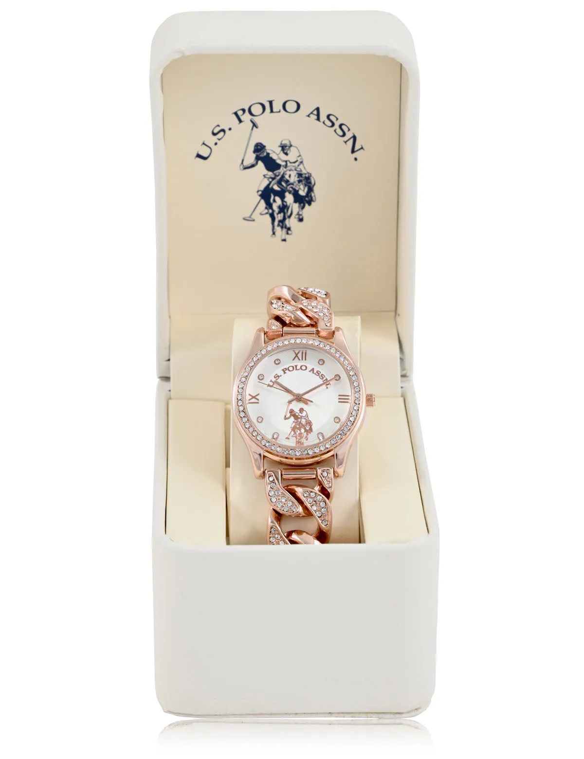 WOMEN'S CRYSTAL EMBELLISHED CHAIN WATCH sold by U.S. Polo Assn. product image thumbnail 2