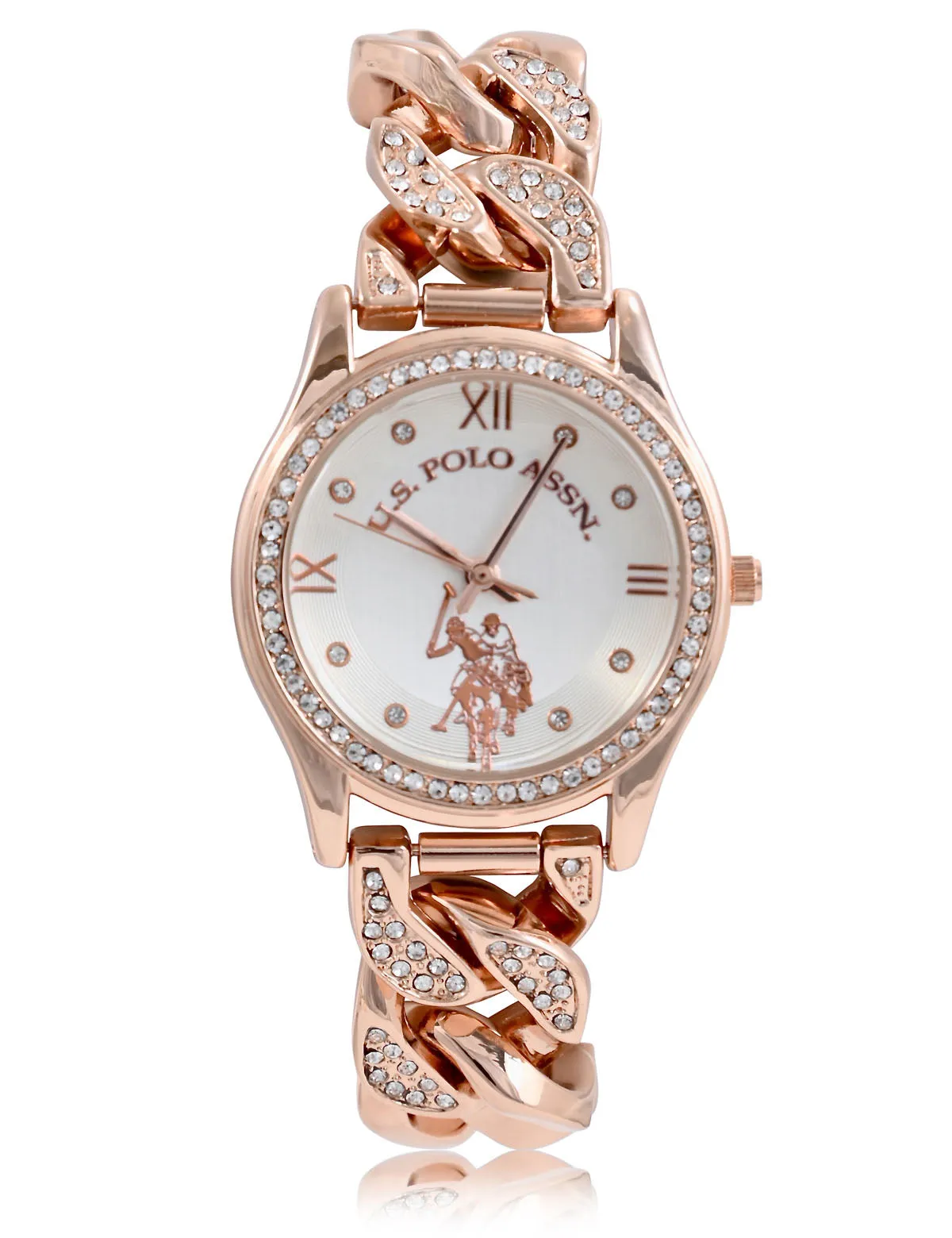 WOMEN'S CRYSTAL EMBELLISHED CHAIN WATCH sold by U.S. Polo Assn. product image thumbnail 3