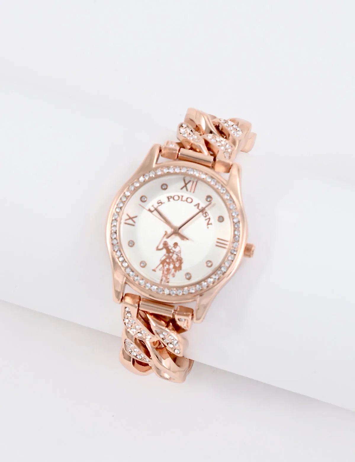 WOMEN'S CRYSTAL EMBELLISHED CHAIN WATCH sold by U.S. Polo Assn.