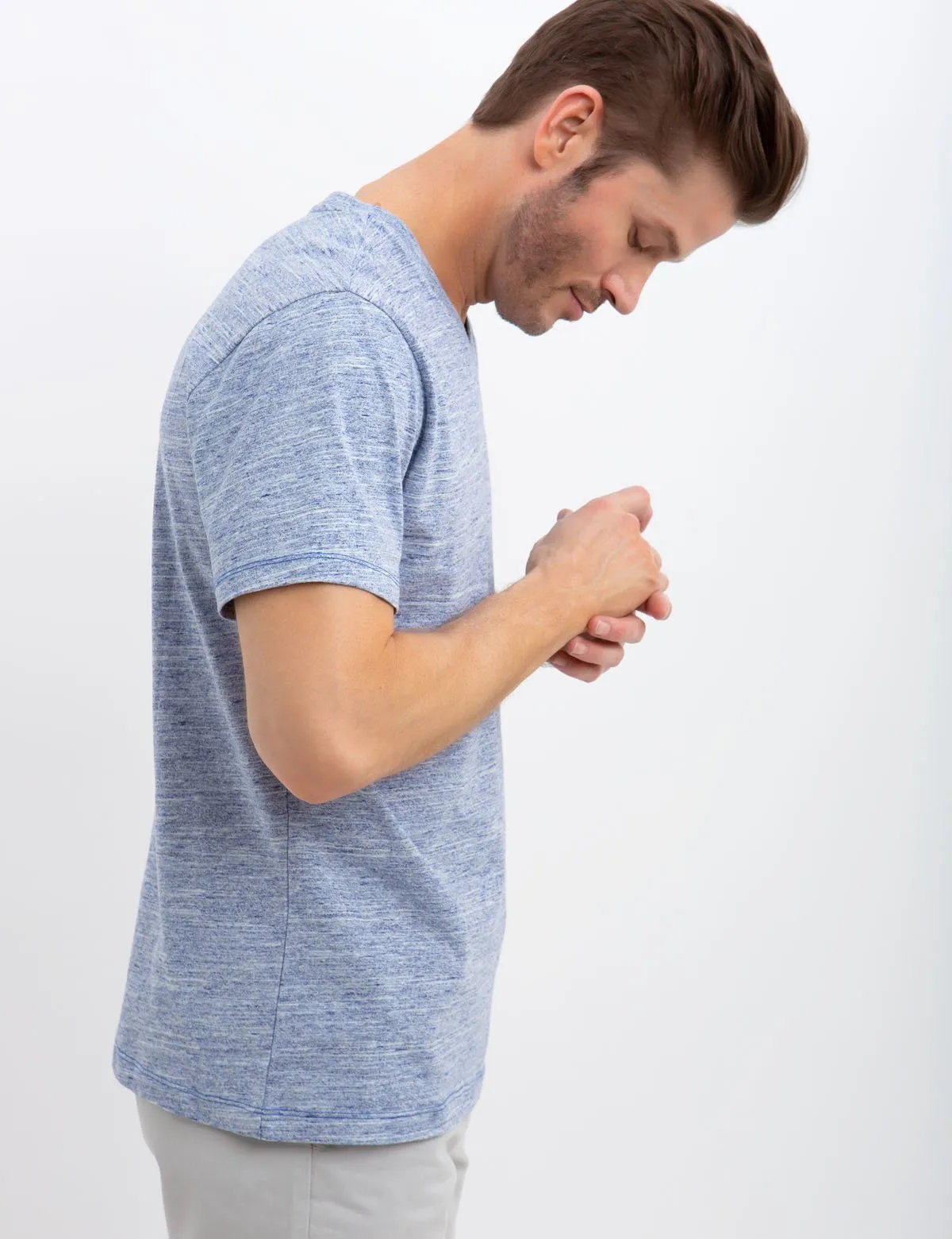 LINEAR SPACE DYED T-SHIRT sold by U.S. Polo Assn. product image thumbnail 4