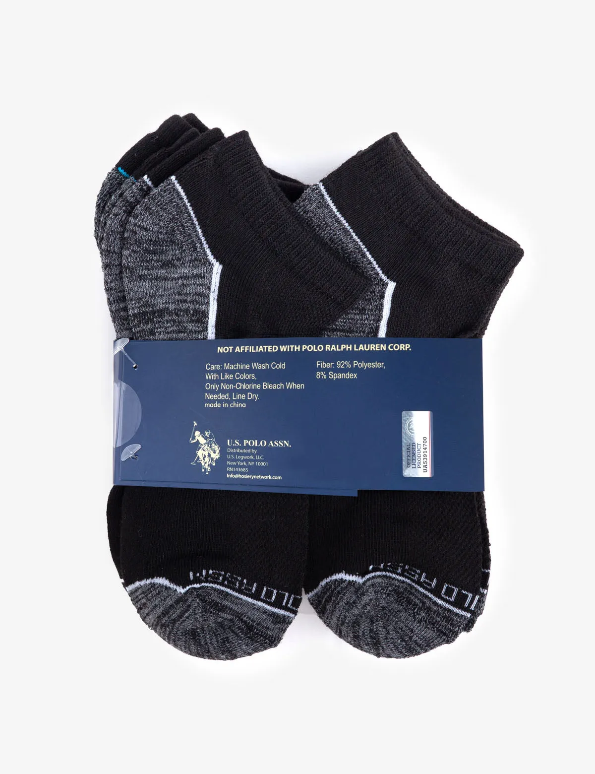 LADIES 6 PACK LOW CUT SOCKS sold by U.S. Polo Assn. product image thumbnail 3