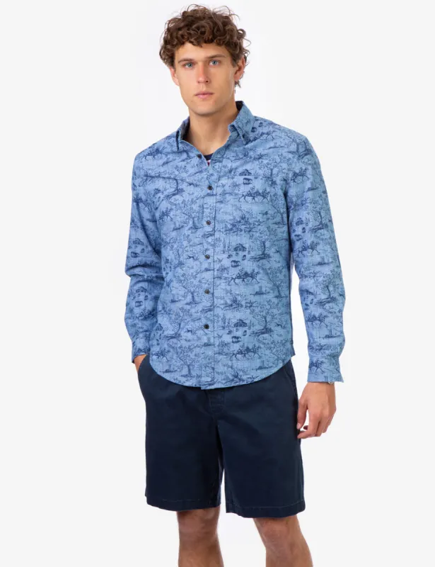 BLACK MALLET ALL OVER POLO PRINT SHIRT sold by U.S. Polo Assn.