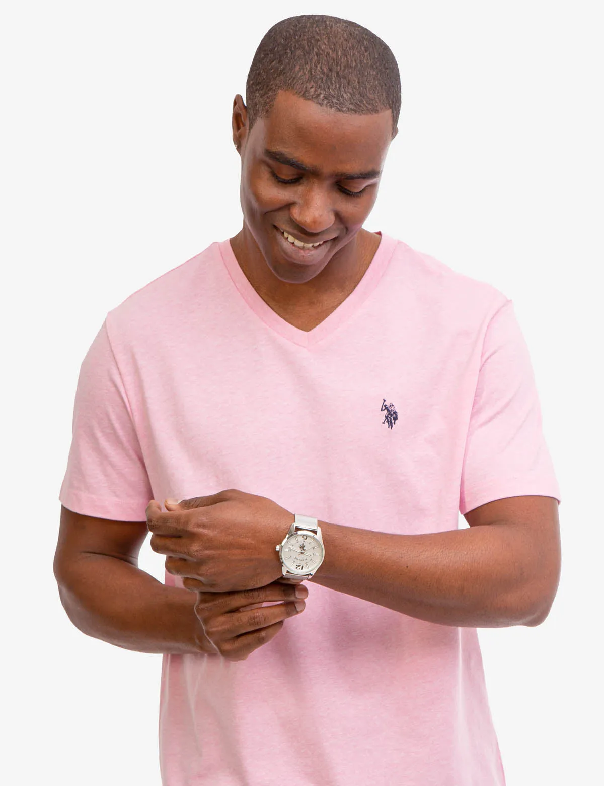 SOLID V-NECK T-SHIRT sold by U.S. Polo Assn. product image thumbnail 4