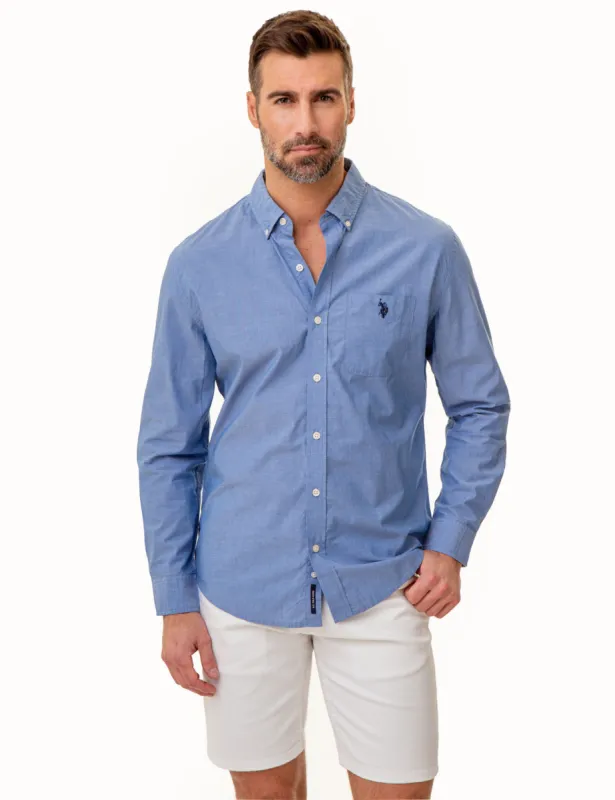 LONG SLEEVE MADRAS WOVEN SHIRT sold by U.S. Polo Assn.