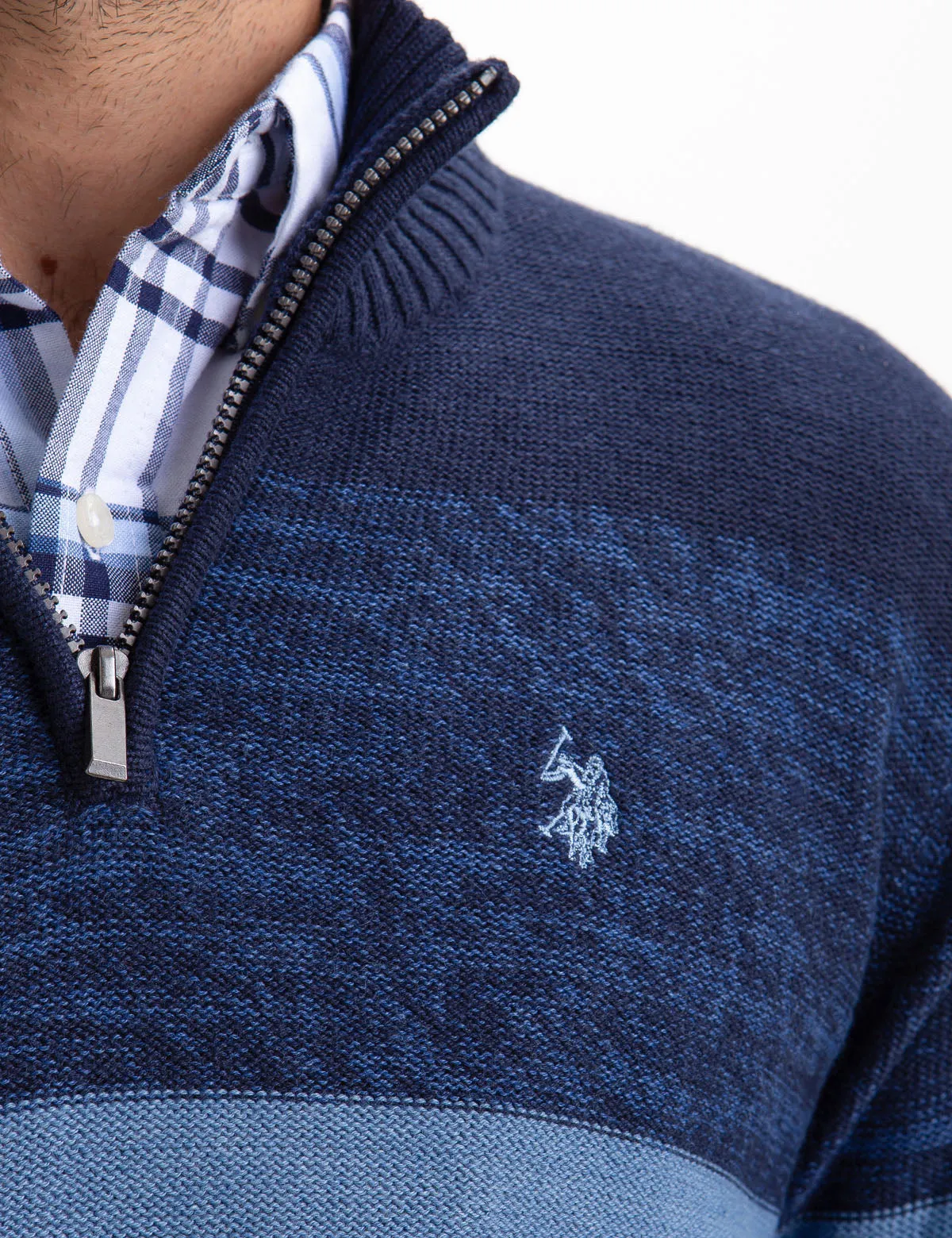 QUARTER ZIP MARLED SWEATER sold by U.S. Polo Assn. product image thumbnail 4