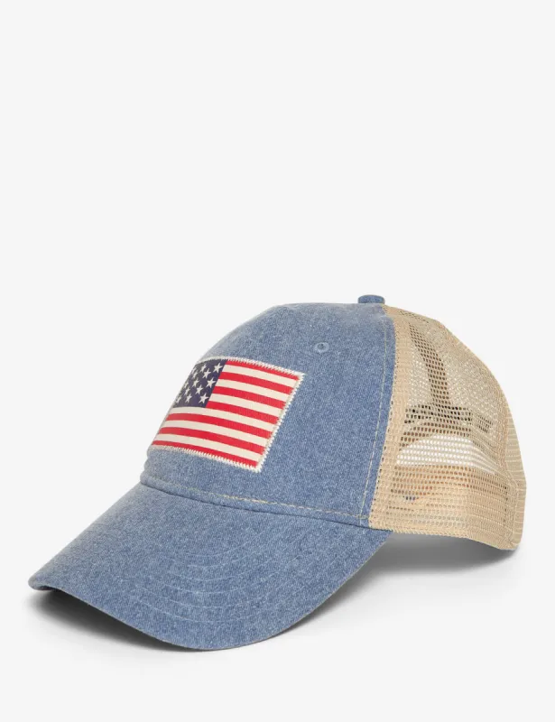 FLAG PRINT TRUCKER CAP sold by U.S. Polo Assn.