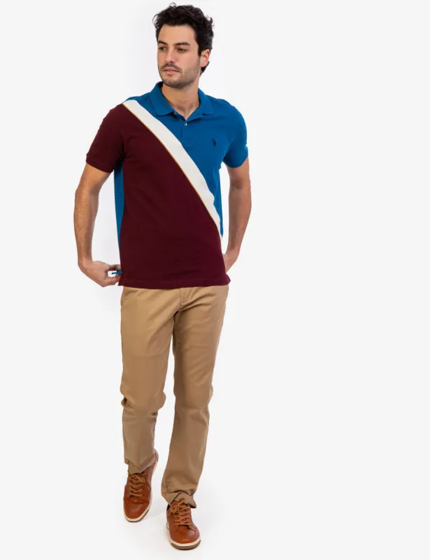 DIAGONAL COLORBLOCK POLO SHIRT sold by U.S. Polo Assn.