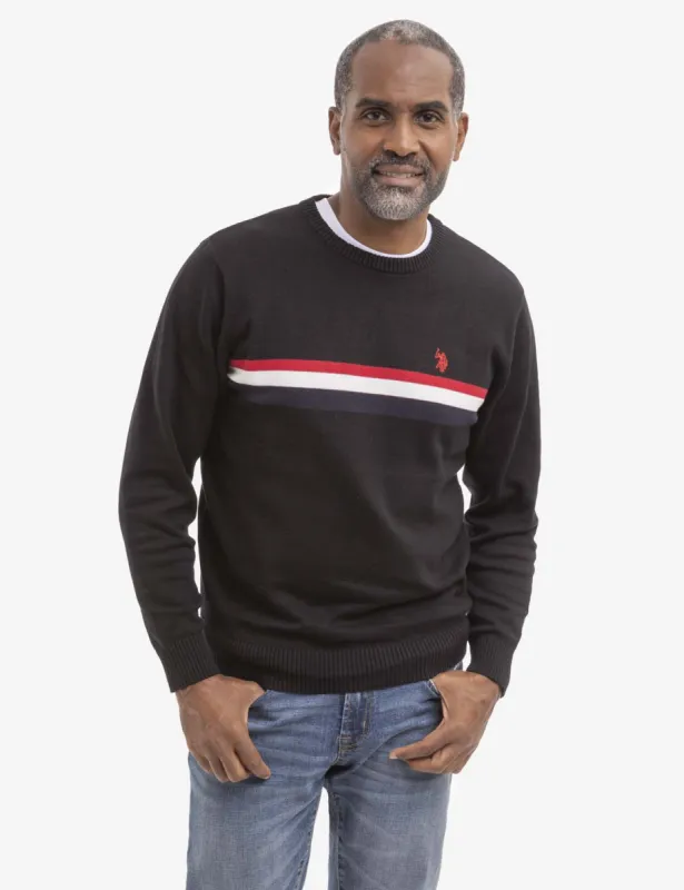 SIGNATURE STRIPE CREW NECK SWEATER sold by U.S. Polo Assn.