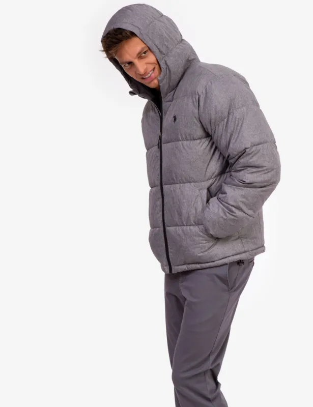 HEATHER MODERATE PUFFER JACKER sold by U.S. Polo Assn.