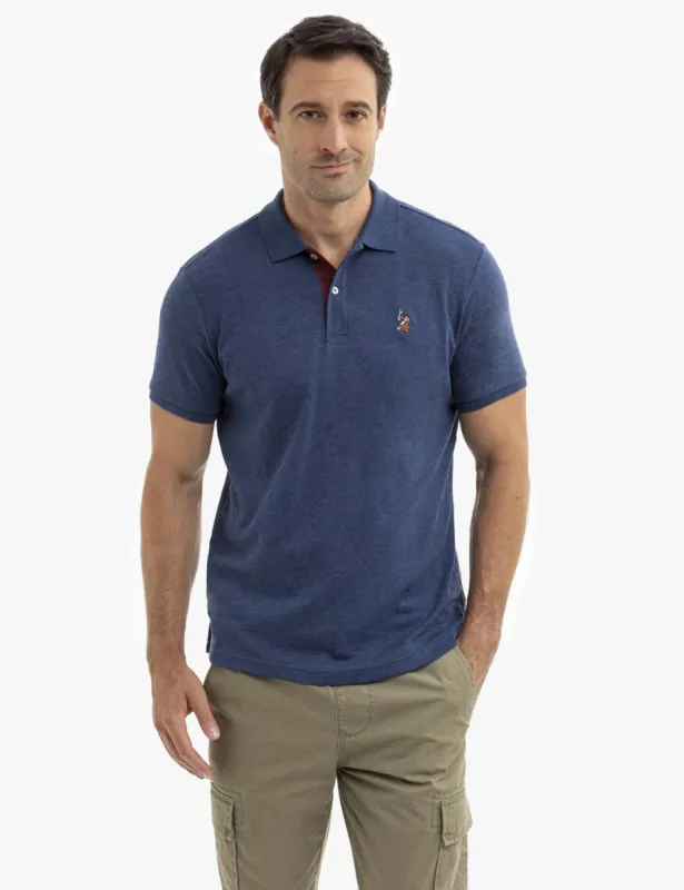 MULTI COLOR LOGO INTERLOCK POLO SHIRT sold by U.S. Polo Assn.
