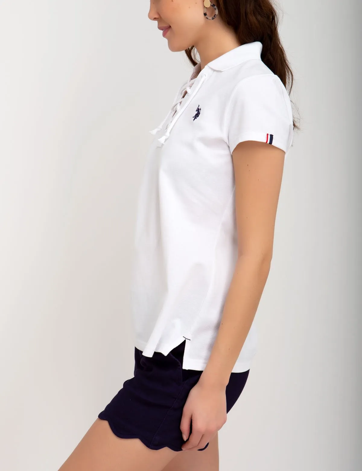 CONTRAST LACE UP POLO SHIRT sold by U.S. Polo Assn. product image thumbnail 5