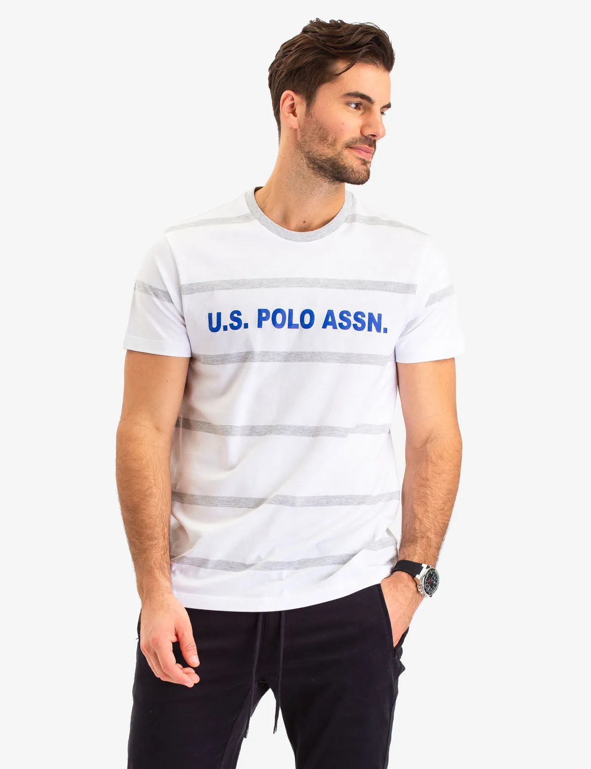 SIDE STRIPE CHEST LOGO T-SHIRT sold by U.S. Polo Assn. product image thumbnail 4