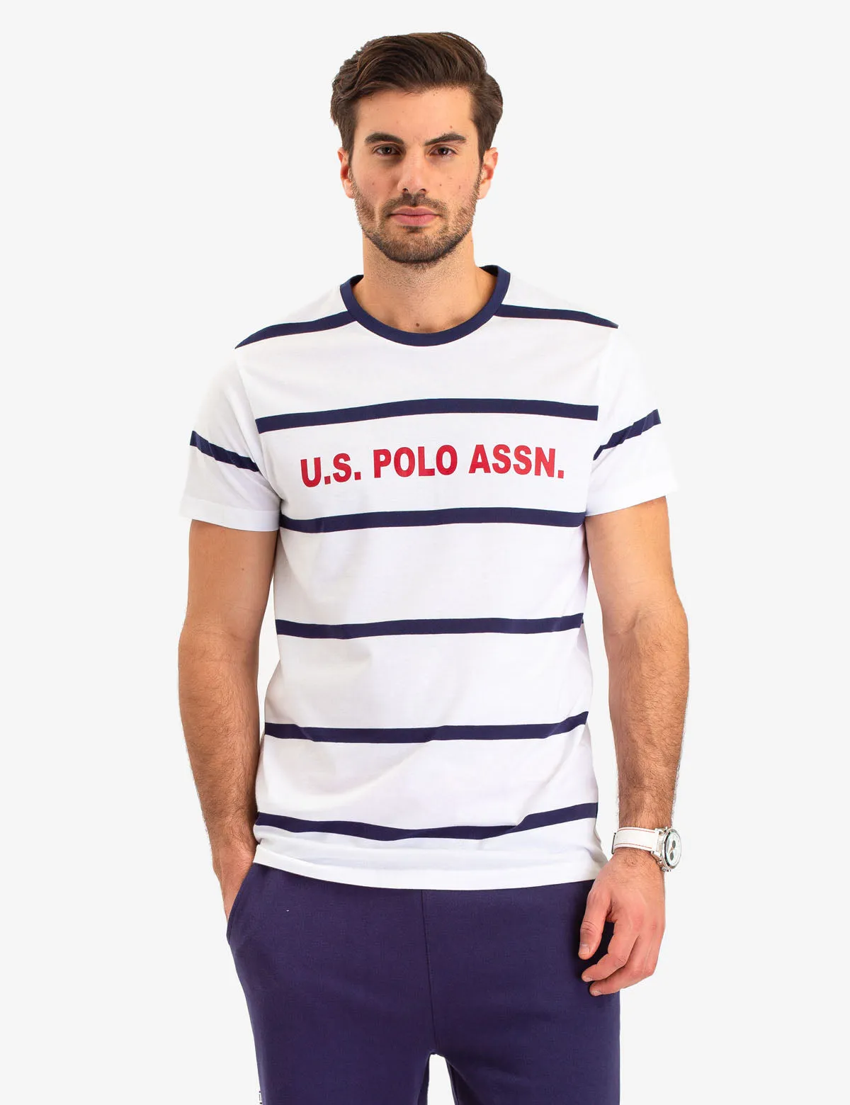 SIDE STRIPE CHEST LOGO T-SHIRT sold by U.S. Polo Assn.