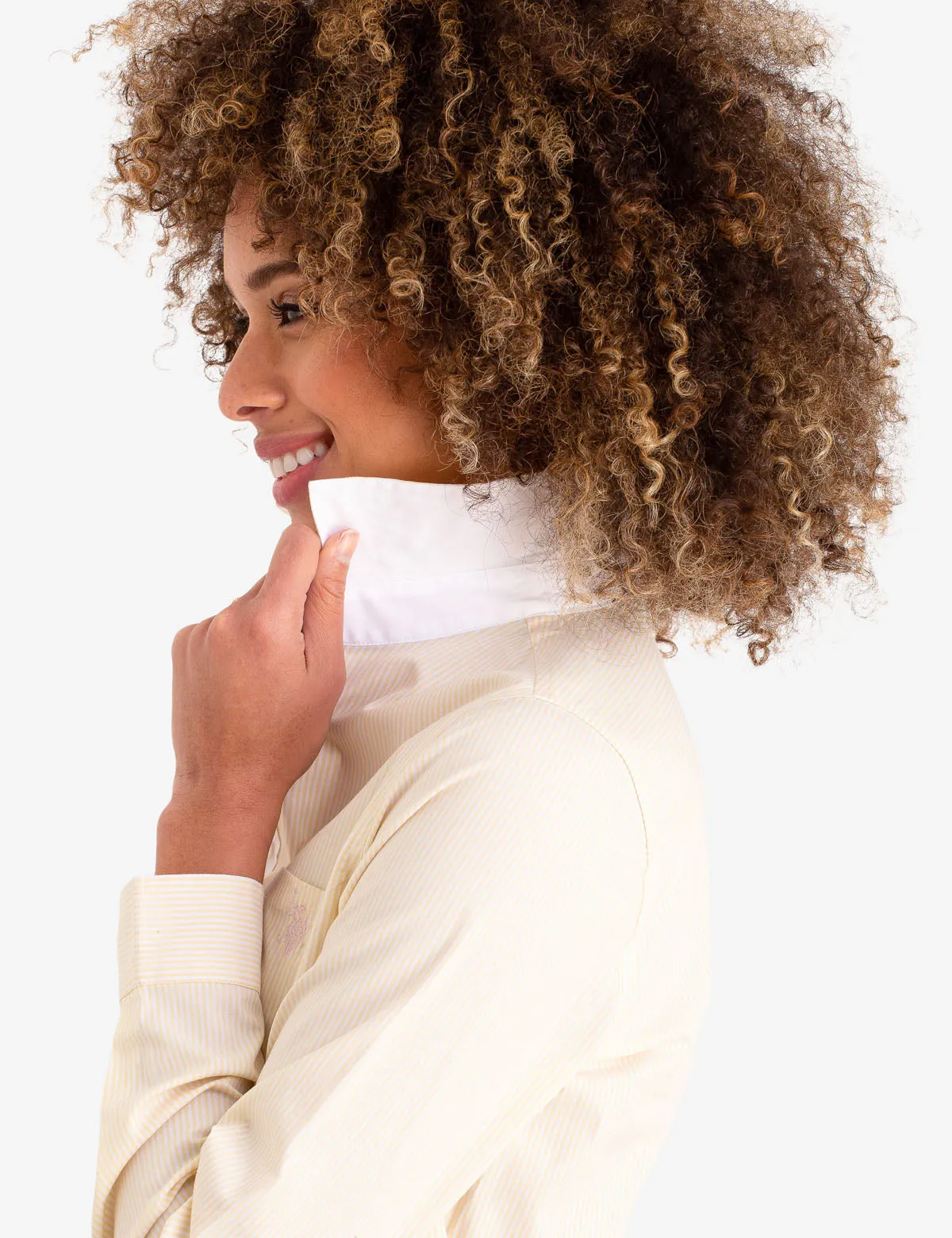 STRIPED POPLIN LONG SLEEVE SHIRT sold by U.S. Polo Assn. product image thumbnail 4