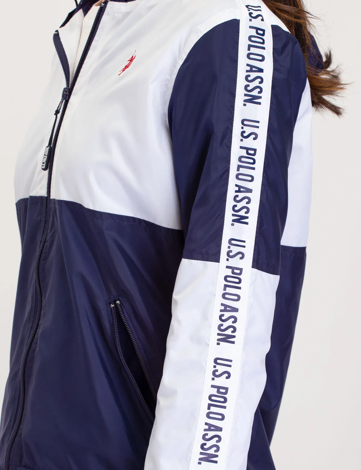 USPA SIDE TAPING HOODED WINDBREAKER sold by U.S. Polo Assn. product image thumbnail 3