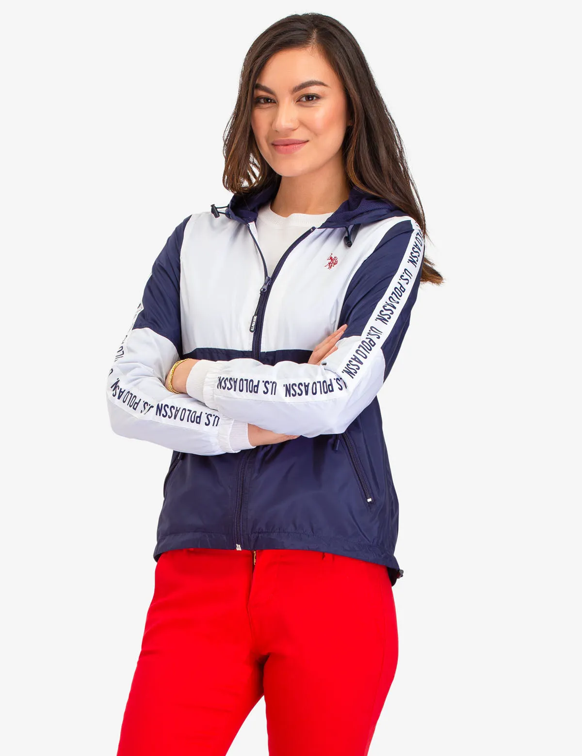 USPA SIDE TAPING HOODED WINDBREAKER sold by U.S. Polo Assn.