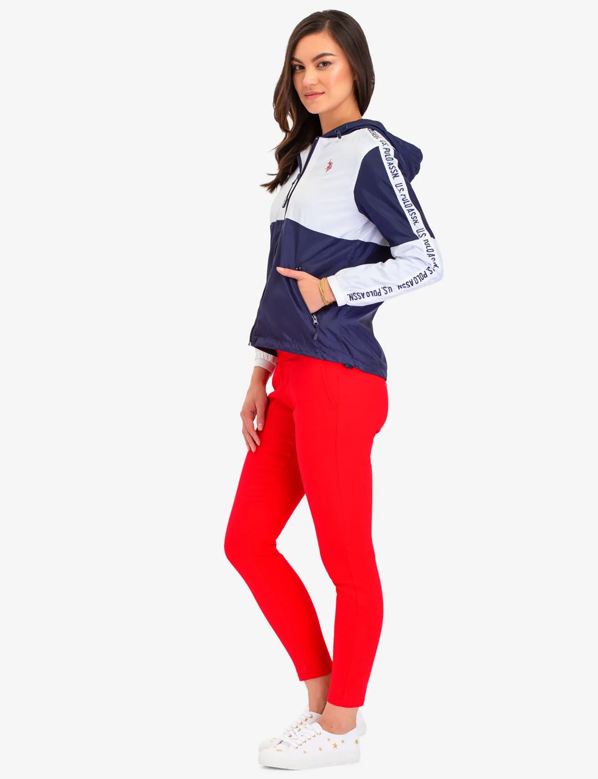 USPA SIDE TAPING HOODED WINDBREAKER sold by U.S. Polo Assn. product image thumbnail 2