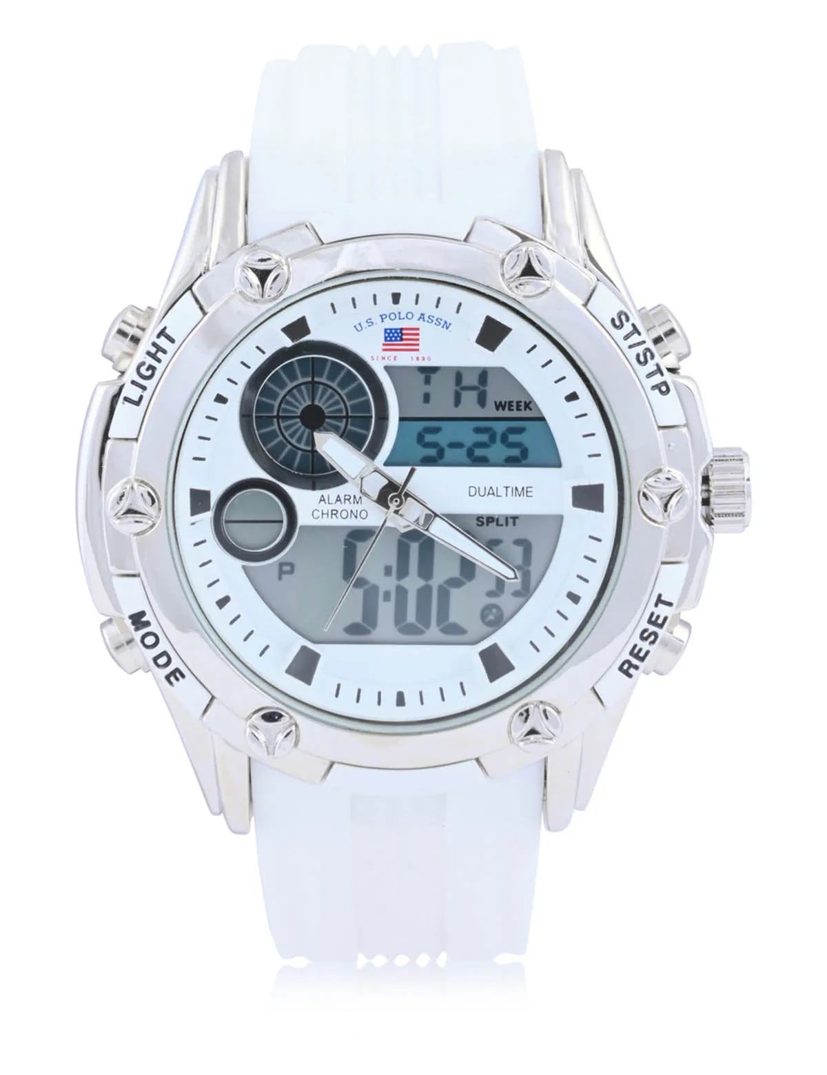 MEN'S WHITE STRAP ANA DIGI SPORTS WATCH sold by U.S. Polo Assn. product image thumbnail 3