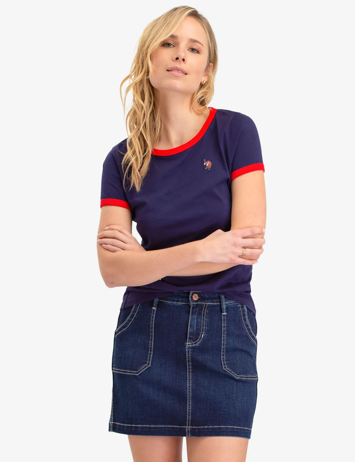 MULTI TONAL SMALL LOGO RINGER T-SHIRT sold by U.S. Polo Assn. product image thumbnail 3