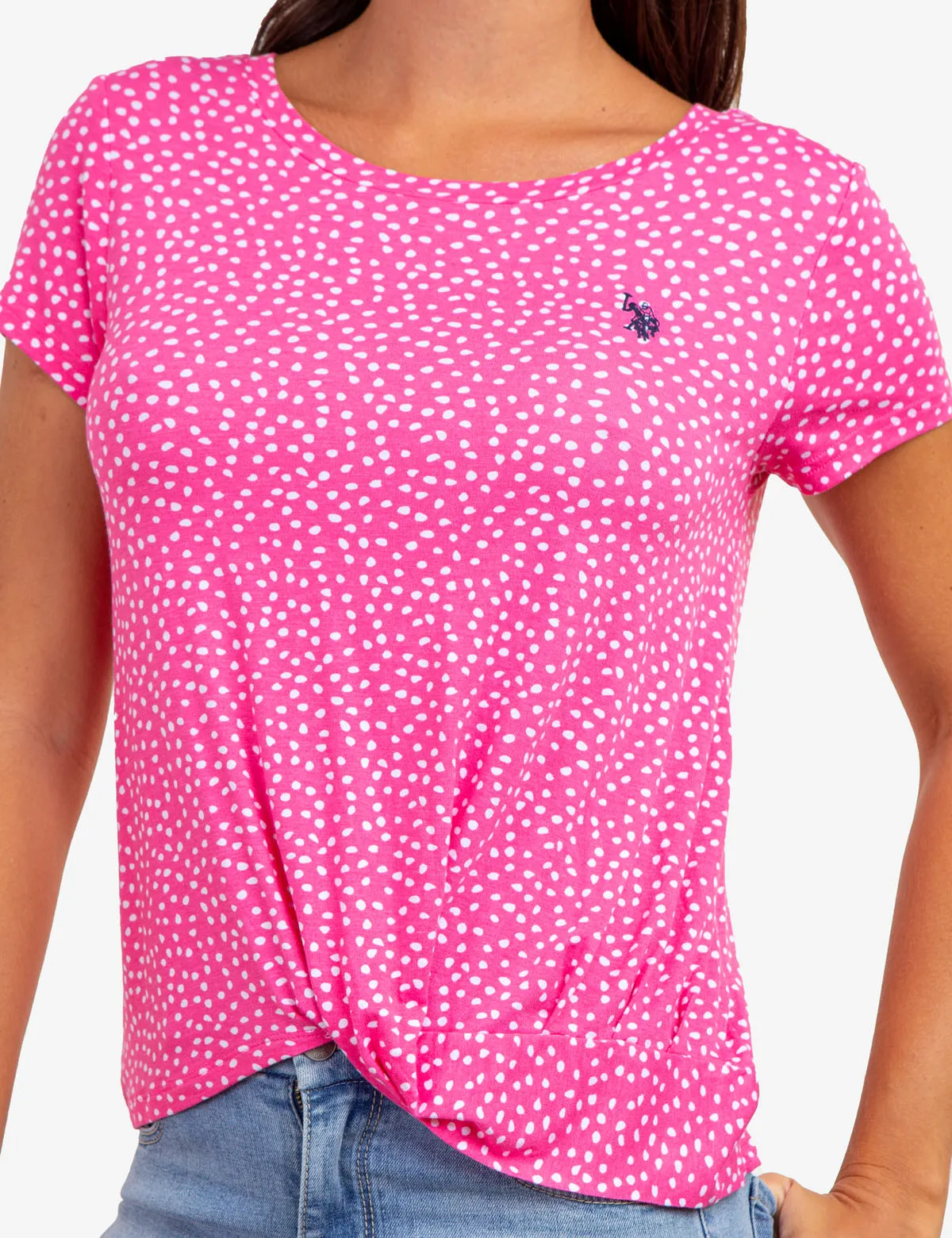 TWIST FRONT CREW NECK T-SHIRT sold by U.S. Polo Assn. product image thumbnail 4
