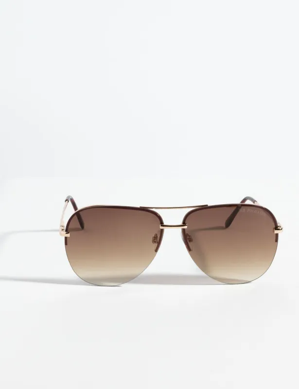 LADIES RIMLESS AVIATOR METAL SUNGLASSES sold by U.S. Polo Assn.