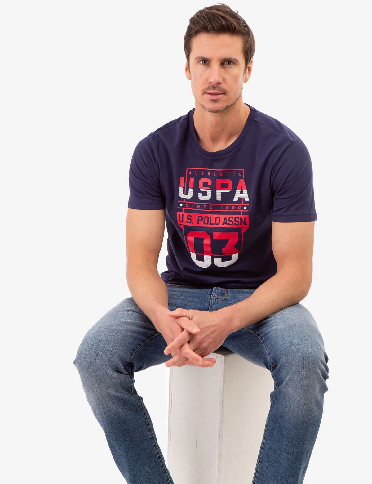 USPA STACKED GRAPHIC JESERY T-SHIRT sold by U.S. Polo Assn. product image thumbnail 4