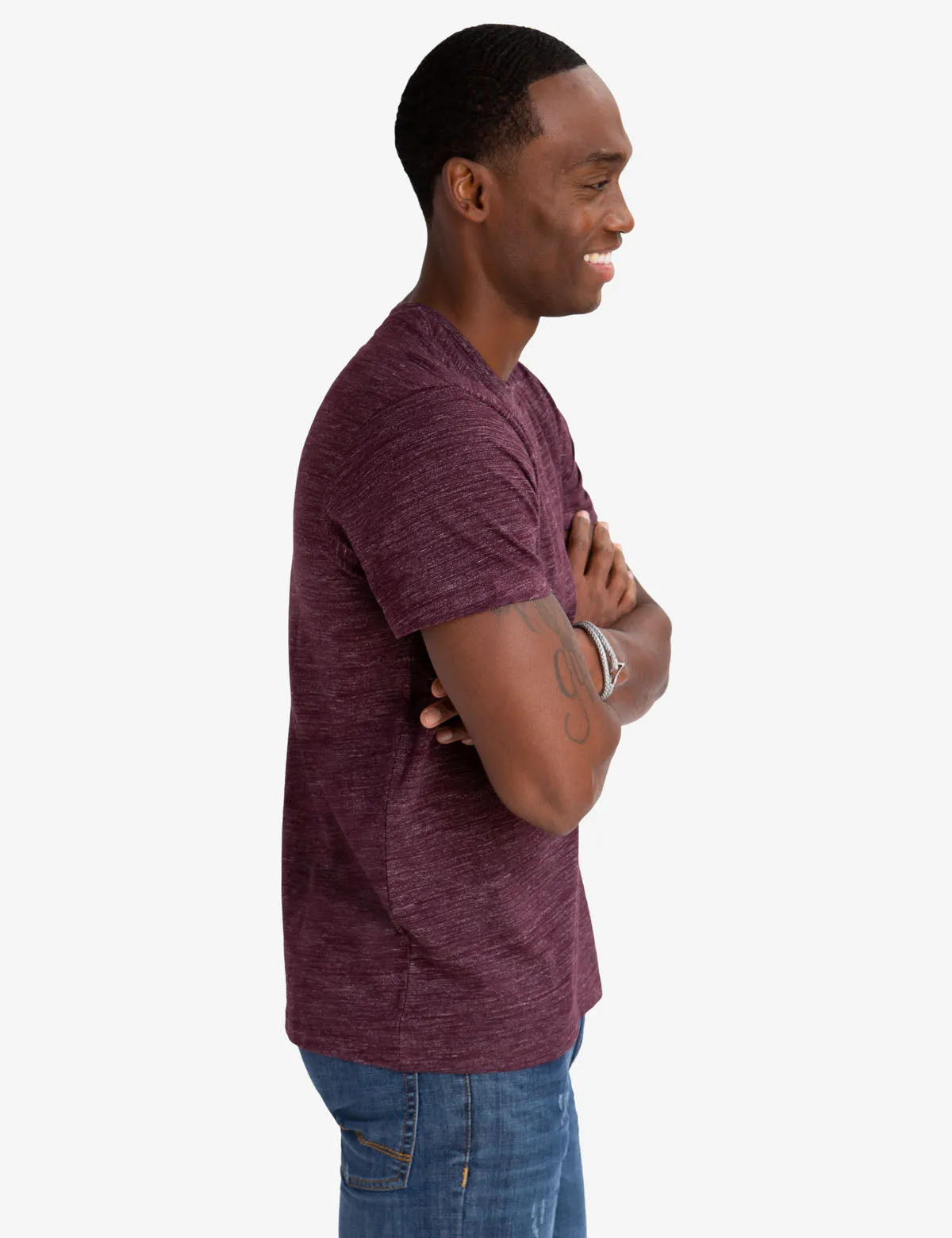 SPACE DYE CREW NECK T-SHIRT sold by U.S. Polo Assn. product image thumbnail 4