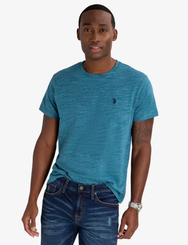 SPACE DYE CREW NECK T-SHIRT sold by U.S. Polo Assn.