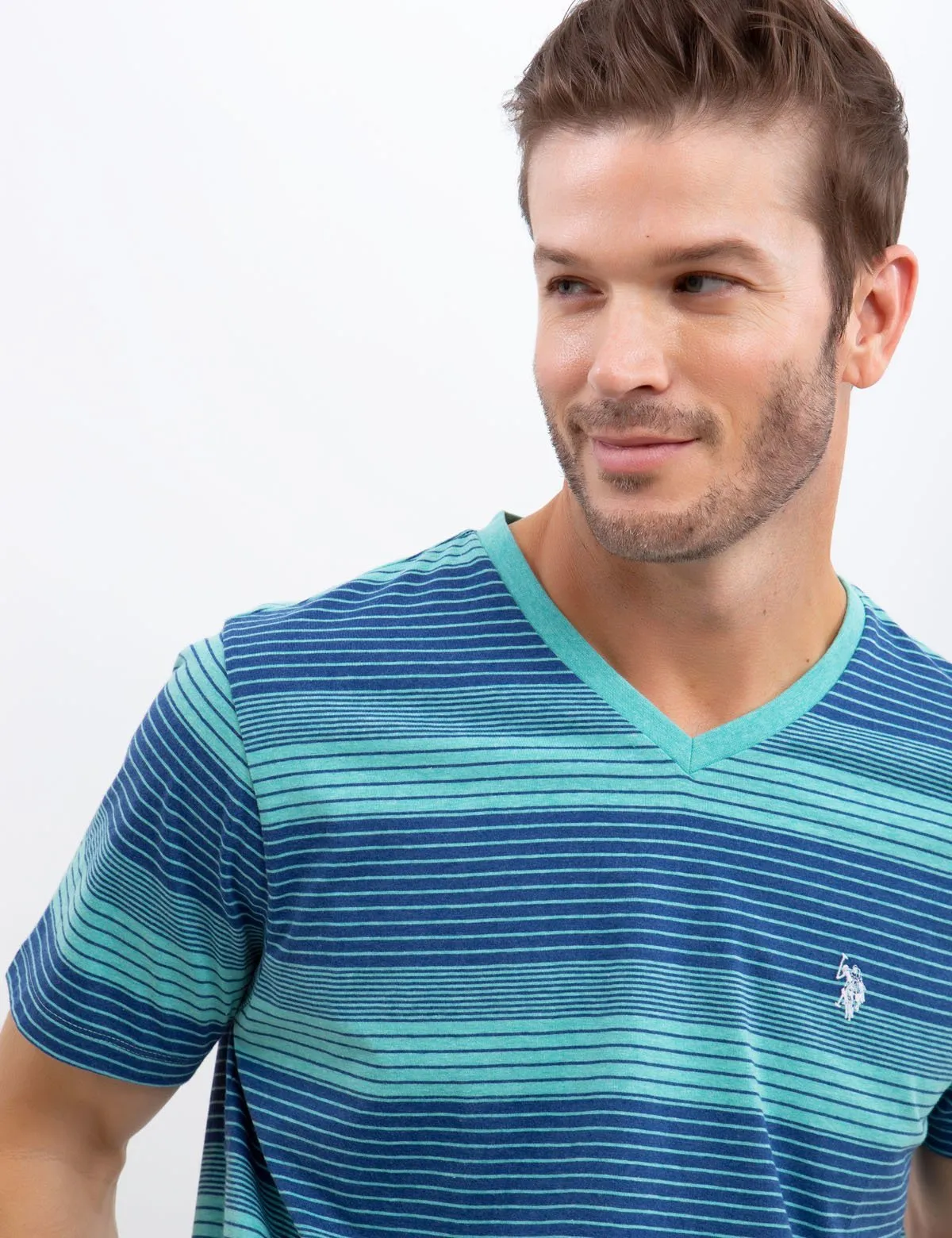 MULTI STRIPED T-SHIRT sold by U.S. Polo Assn. product image thumbnail 2