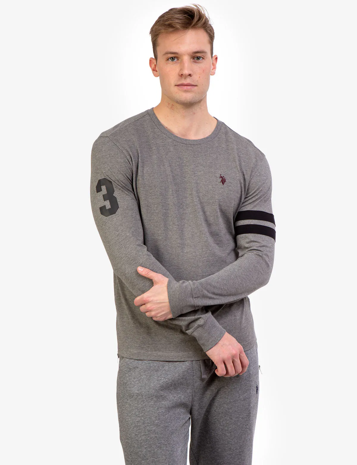 CREW NECK LONG SLEEVE LOGO T-SHIRT sold by U.S. Polo Assn.